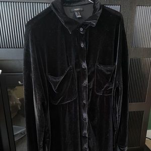 Forever 21 velvet shirt dress XL